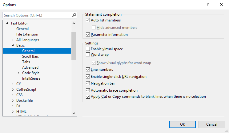 C# Visual Studio Editor - Text Editor - Basic