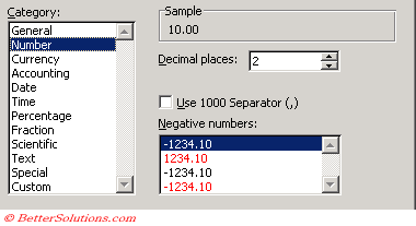 excel for mac use parentheses for negative numbers