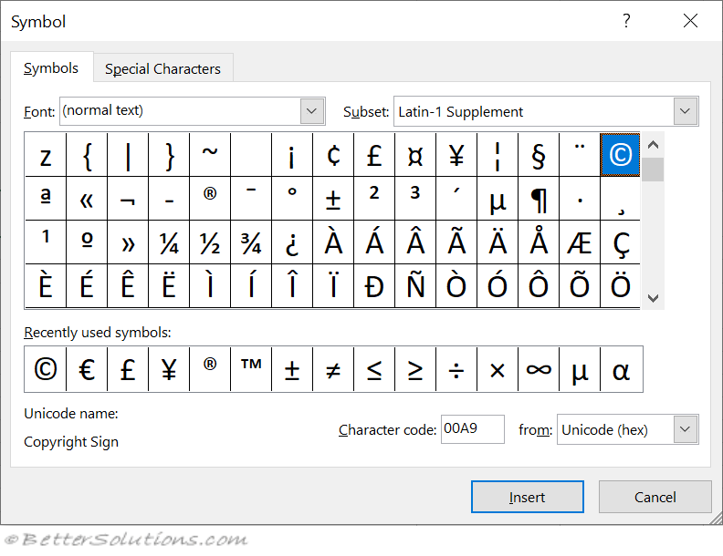 greek letters in excel for mac