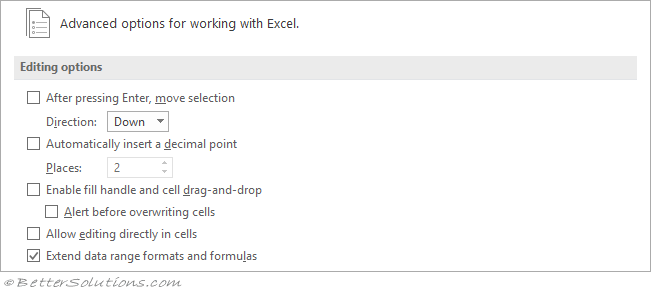 Excel Formulas Automatic Expansion