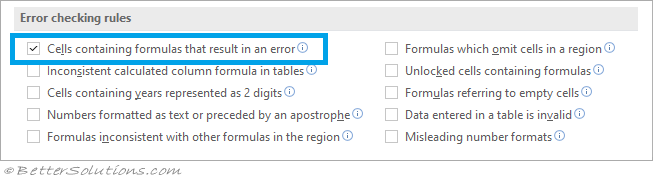 Excel Formulas Result In An Error