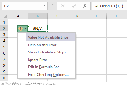 Excel Formulas Result In An Error