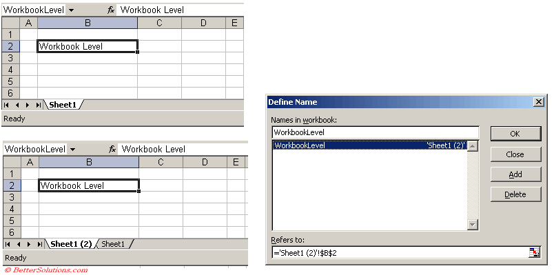 Excel Named Ranges Name Conflict Dialog Box