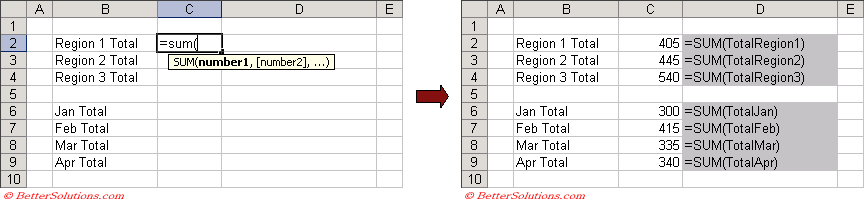 Excel Named Ranges 3d Named Ranges