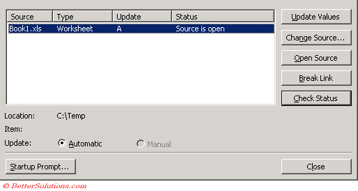 Excel Vba Open Workbook Don T Update Links