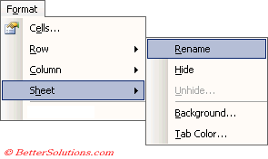 Excel Worksheets Naming