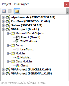 new vba project excel